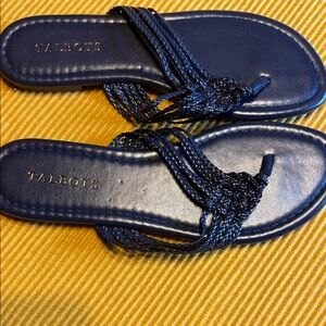 Talbots Dark Blue Braided Sandals